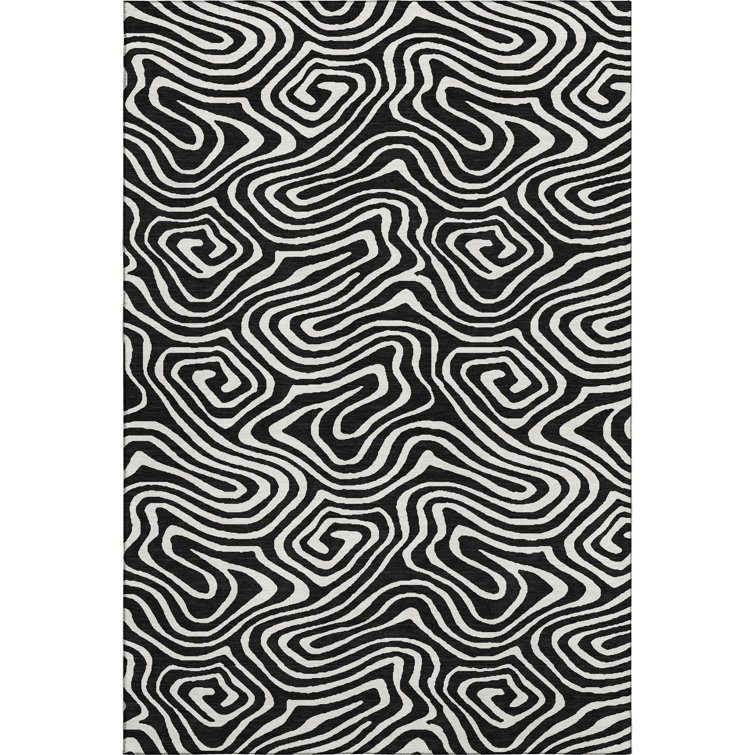 Premium Machine Washable Colmenero AMF1020 Swirls Rug