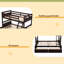Lit simple superposé au dessus d'un lit double avec rangement-1100909956