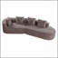 Canapé modulaire courbé de 116 po avec éponge entièrement compressée haute densité et méridienne de 116 po, ensemble 2 pièces, entièrement assemblé faisant face à la droite, parfait pour le salon ou le salon-129158241