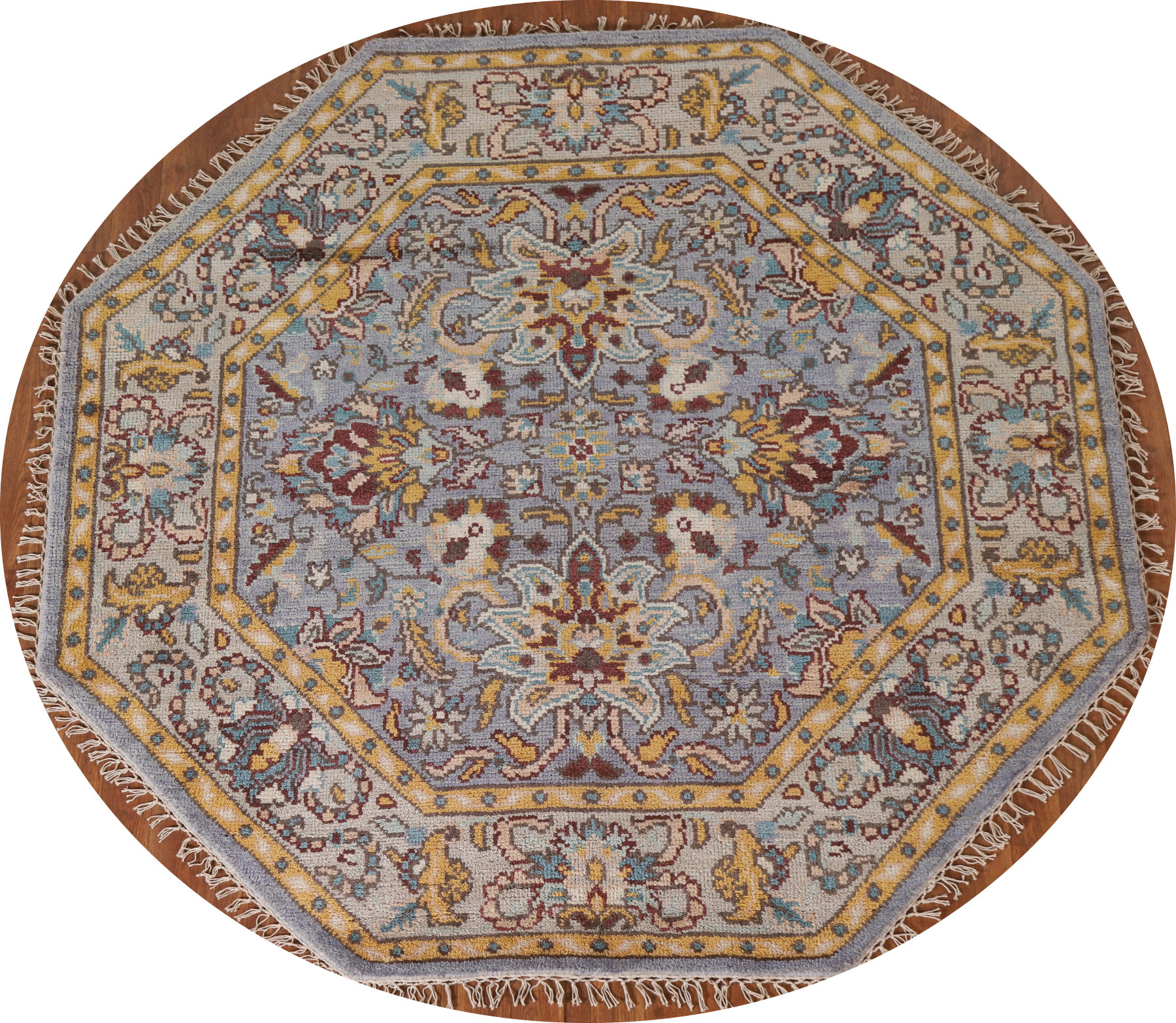 Bloomsbury Market Blue Traditional Octagon Indian Rug 6x6 - Wayfair Canada