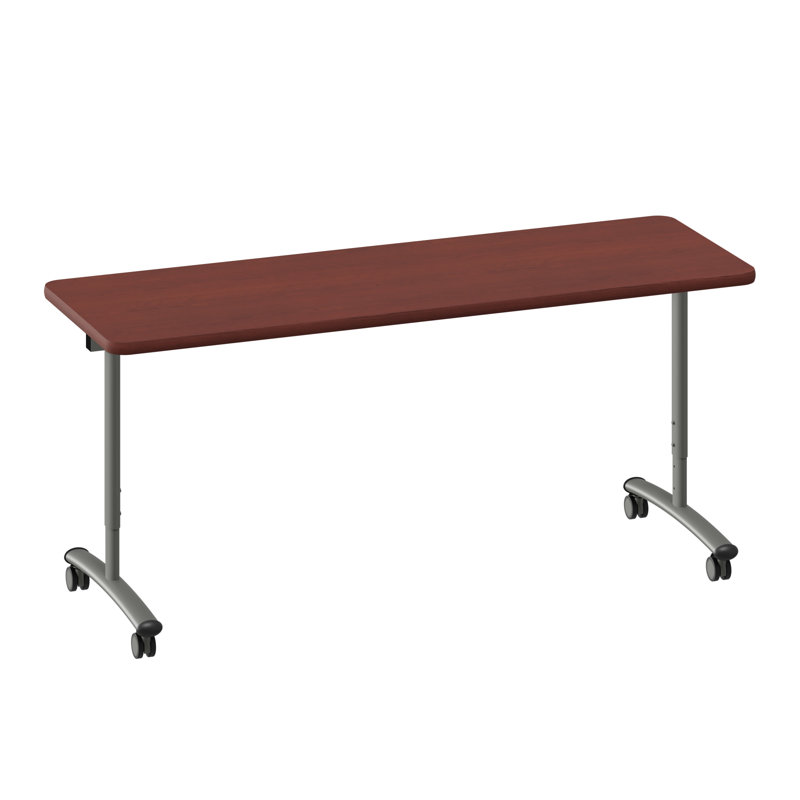 Table à plateau rabattable à haute pression de qualité supérieure, H 38 po x L 72 po x l 30 po, Cerisier