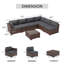 Algarin Wicker 6 - Person Modular Patio Conversation Set with Cushions-1578095574