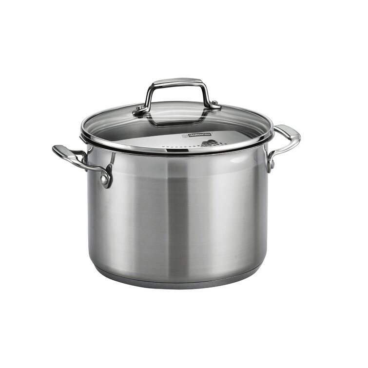 Pro Line 24 Qt Stainless Steel Covered Stock Pot - Tramontina US