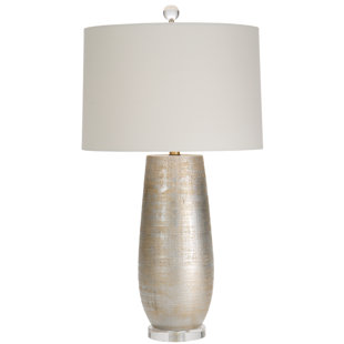 Lampe de table argentée 31 po Silver