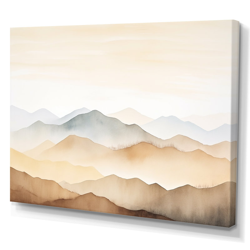 «Mountain Morning Whisperes IV», reproduction sur toile, Toile tendue, H 12 po x l 20 po x P 1 po