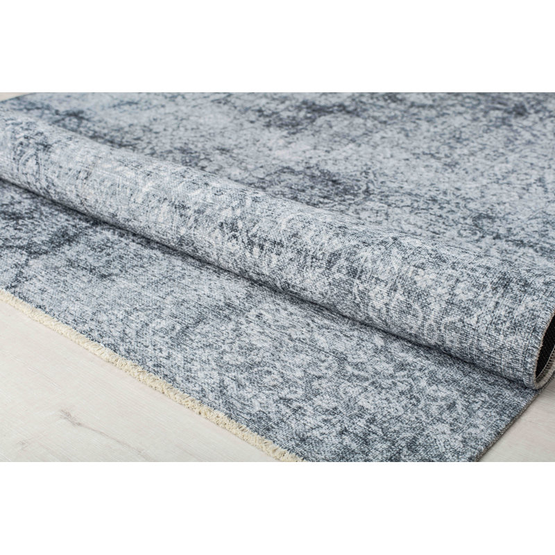 Tapis rétro à motif de chutes d'Iggi, Rectangle 5 pi 3 po x 7 pi