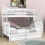 Lit superposé simple au-dessus d'un lit double avec gigogne Deeandre par Harriet Bee-451703236