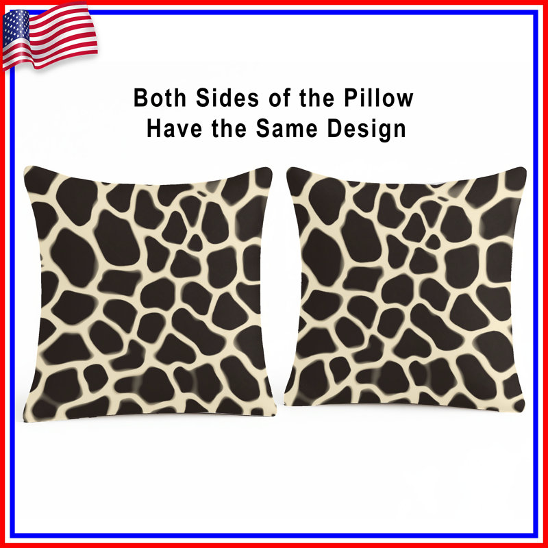 Coussin Girafe, 16 po x 16 po