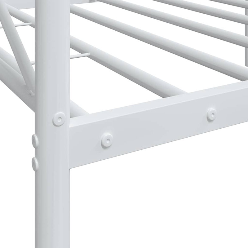 Day Bed Without Mattress Steel, White, 96 x 208cm, None