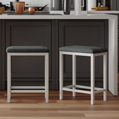 Winston Porter Solid Wood & Mdf Backless Barstool