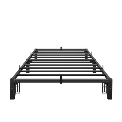 Cadre de lit en fer sans vis, lit métallique entièrement démontable à plat, montage moderne et facile, hauteur 20 cm, lit simple