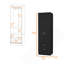 Armoire 2 tiroirs noire 2 portes
