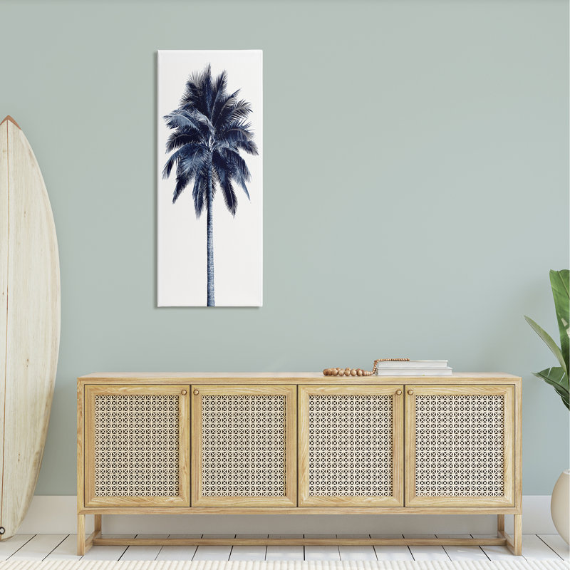 Photographie de feuilles de palmier moderne par Devon Davis - photographie, L 20 po x H 48 po, Toile