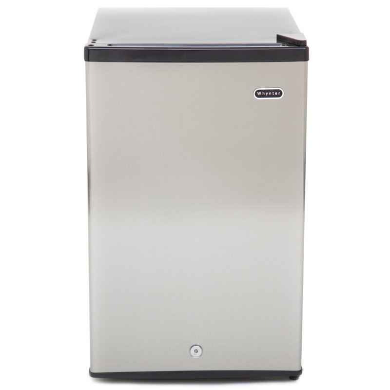 2.1 Cubic Feet Freezer with Adjustable Temperature Controls, Stainless Steel