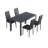 Latoyta Modern 5-Piece Rectangular Glass Top Dining Set with Cushioned Chairs-913626773