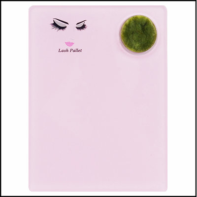 Acrylic Jade Stone Eyelash Extension Plate Tray, Grafting Lashes Holder, Glue Pallet, Makeup Tools Organizer