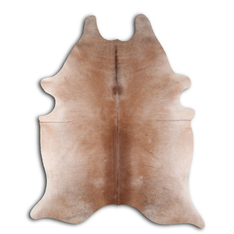 One-of-a-Kind Rentiesville Hand-Knotted 183cm x 224cm Cowhide Area Rug in Brown