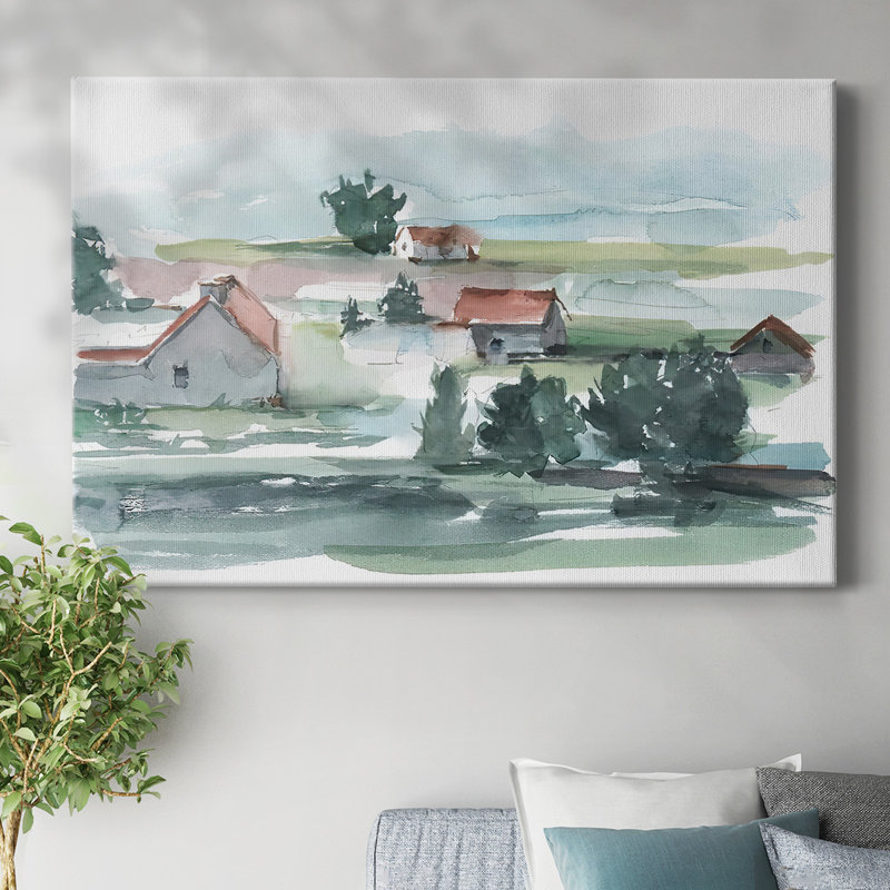 «Valley Farm II», toile tendue avec châssis, H 24 po x l 36 po