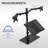 VIVO Laptop and Dual Monitor Desk Stand with Glass Base, Fits up to 32" Screen