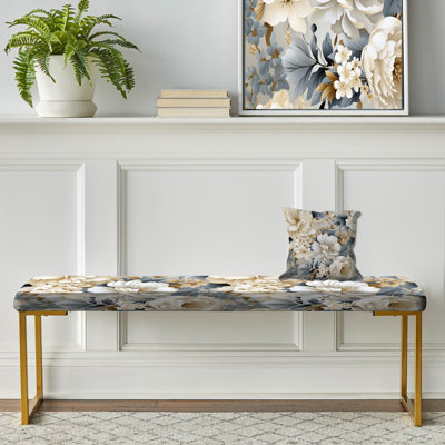 Banc rembourré or