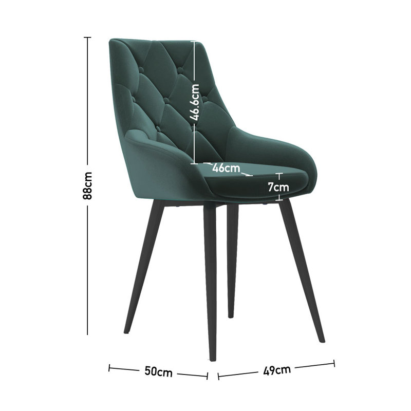 Cantilever Chair Set Alektra, Dark Green
