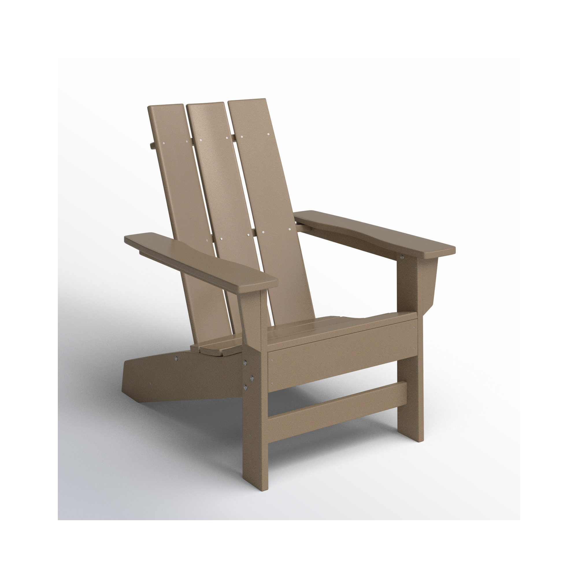 Ratcliff All-Weather HDPE Adirondack Chair, Weathered Wood