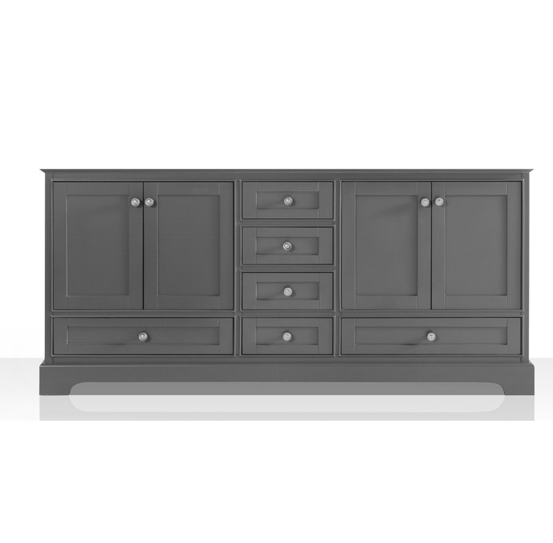 70.75'' Double Bathroom Vanity Base Only, Sapphire Gray