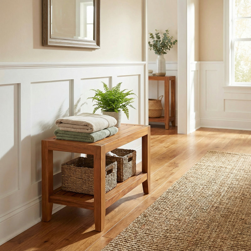 Boulton 24'' W Teak Shower Bench