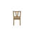 Slat Back Dining Chairs with Durable Hickory Veneers and Natural Rattan Seats-130620240