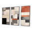 «Earthy Abstraction Cubist Modernism Beige Brown», ensemble de salon d'art mural abstrait-1834814783-1834814778