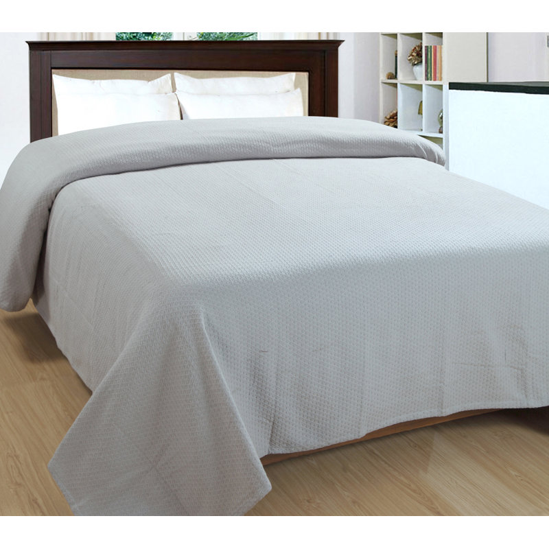 Casa Platino Hand Woven Throw Blanket, Silver, King