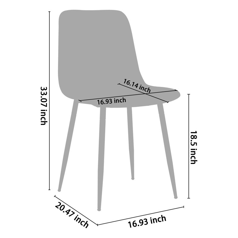 Deniss Side Chair in Black