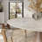 Danner Modern Stone With Sculpted Solid Wood Pedestal Dining Table-383741918-371504798