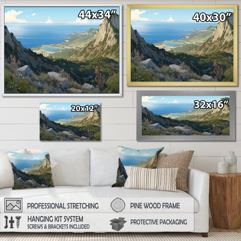 «Rocky Coastal Tones» sur toile, H 30 po x l 40 po x P 1,5 po, Toile tendue