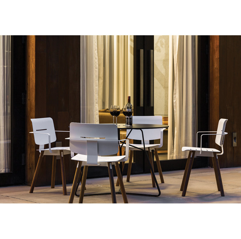 Serac Dining Table, Black HPL Top