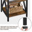 Metal Frame End Table with Shelves-1487004586