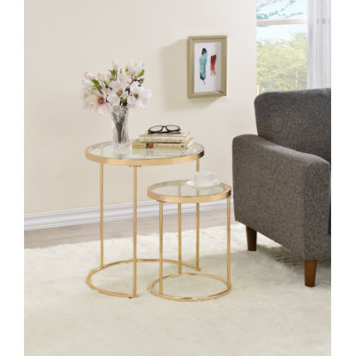 Shinde Glass Top Nesting Tables