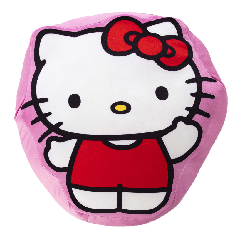 Sanrio Hello Kitty Hello There Super Soft Logo Cloud Pillow, Comfortable, 15 Inches