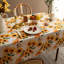 Sunflower Tablecloth,Orange Floral Table Cloth For Rectangle Tables,Waterproof Resistant Durable Flower Table Cover For Kitchen Dining Room(60 X 102 INCH)