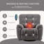 Fauteuil inclinable manuel pivotant surdimensionné de 39,8 po avec massage et chauffant-1739105413