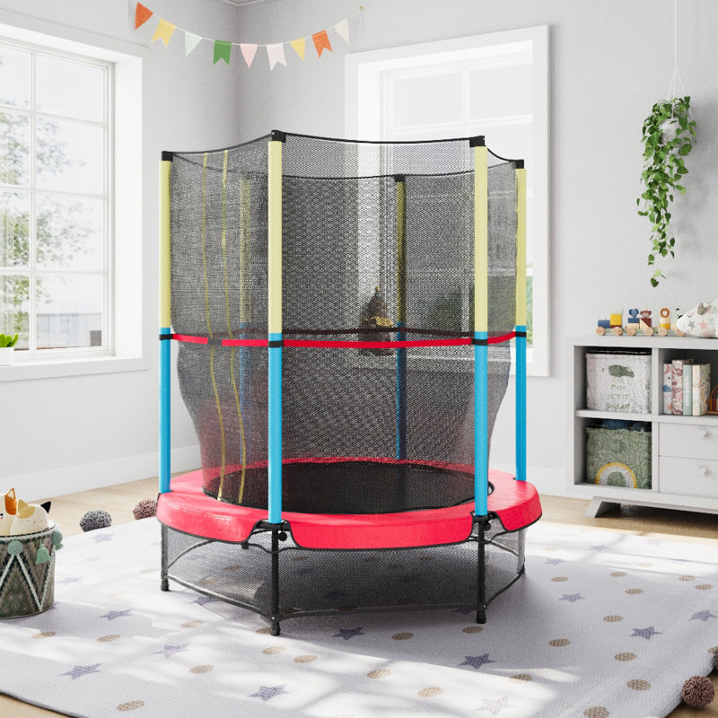 Costache 140cm D Hexagon Backyard Above Ground Trampoline
