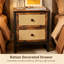 50cm W Metal Bedside Table