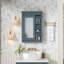 Armoire à pharmacie 30 po x 28 po, armoire de rangement murale pour salle de bain, armoire murale moderne avec miroir, armoire à pharmacie, armoire à miroir avec 3 tablettes ouvertes (meuble-lavabo non inclus)