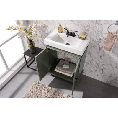 Dacion 24'' Single Bathroom Vanity with Ceramic Top