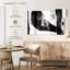 Encre noire abstraite sur toile-102346945