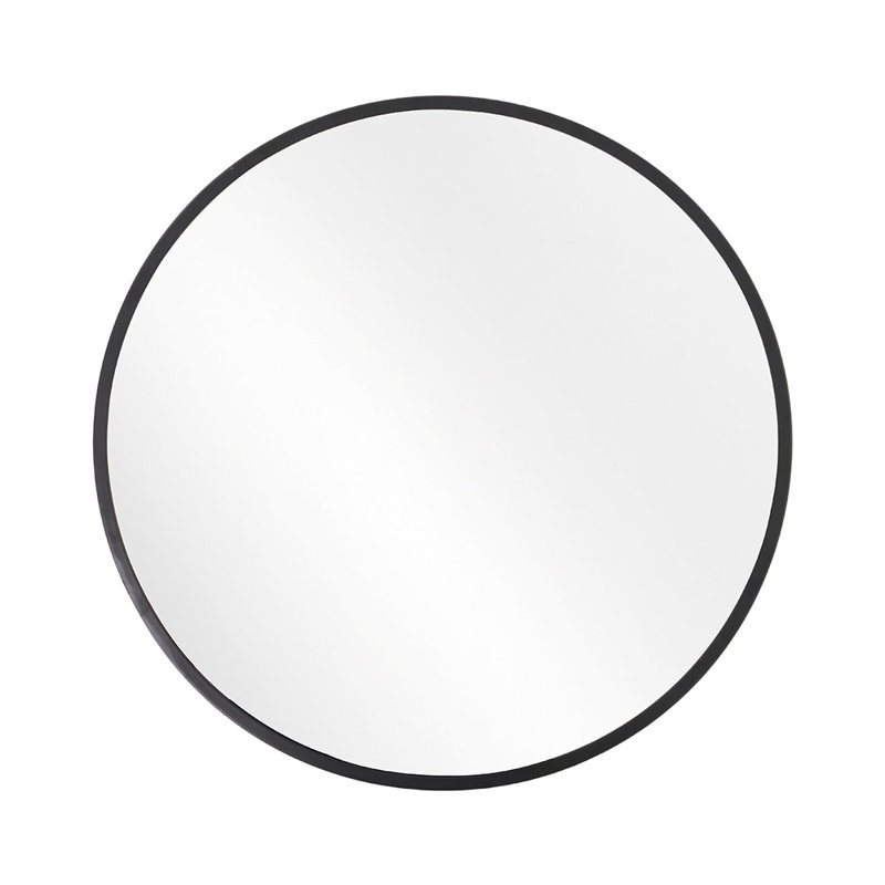 Metal Rectangle Mirror, Black, 2.8 cm H x 60 cm W