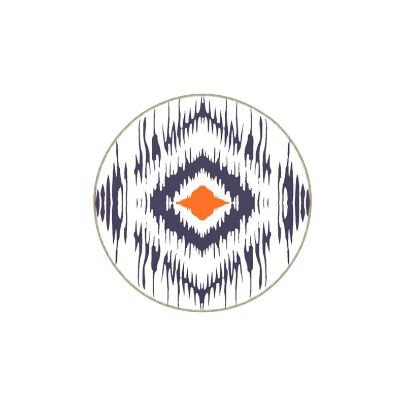 Tapis décoratif géométrique à motif géométrique de couleur mélangée lavable à la machine, Rectangle 2 pi 4 po x 3 pi 11 po