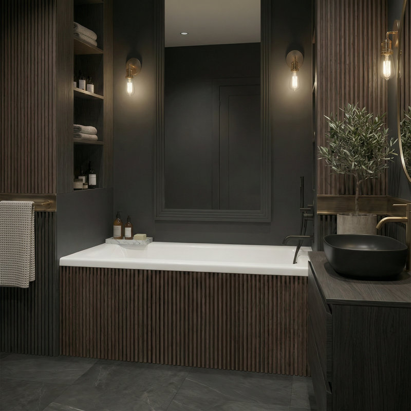 Baignoire à drain universelle en acrylique 60 x 36 en acrylique Dreamline accessible Living Prism