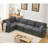 Modular Sectional Sofa Set Convertible L - Shaped 5 - Seat Reversible Rolled Arms Soft-617638742