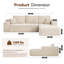 Canapé modulaire en velours côtelé désossé sans assemblage 2 pièces Cloudelle-622114917-622114938